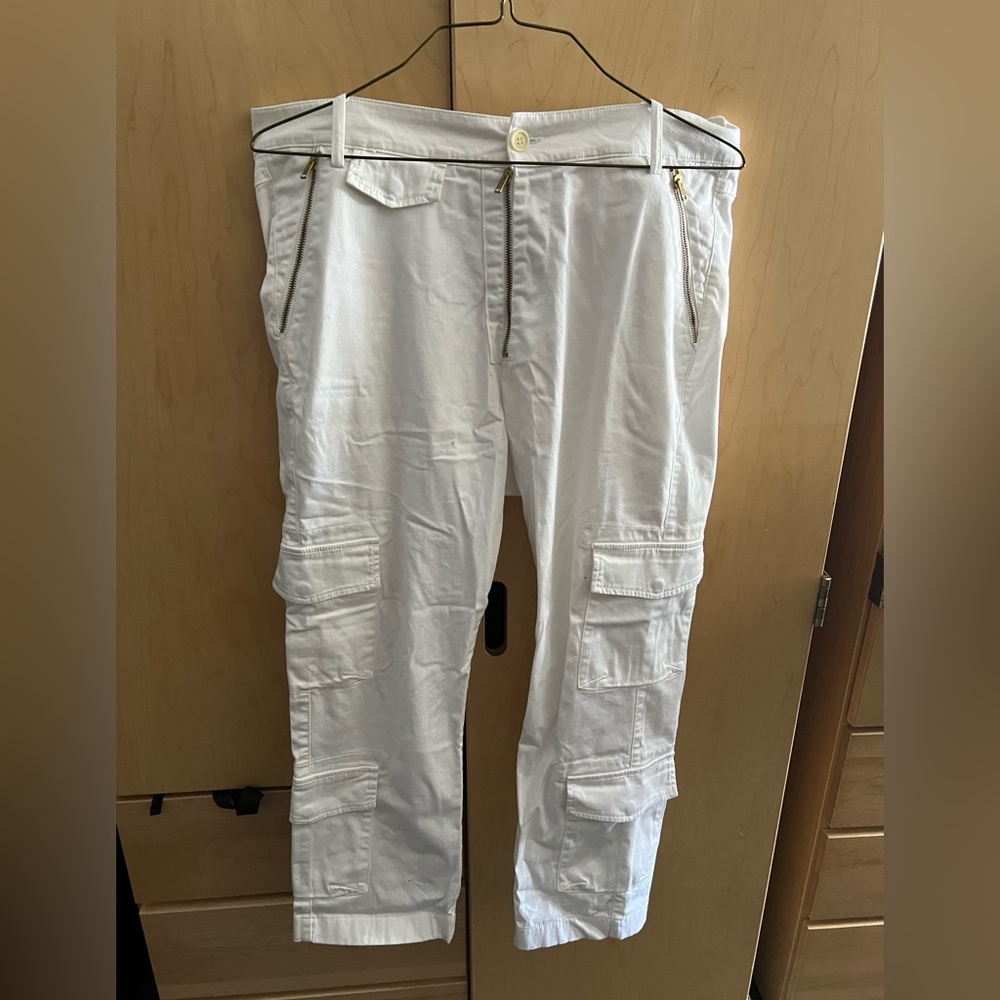 RAF By Raf Simons White Cargo Pants
